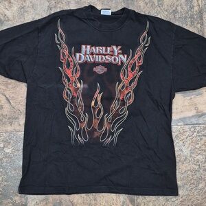 Vintage 1999 Harley Davidson Flame T SHIRT XL